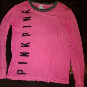 Pink/VS long sleeve top. Size Medium